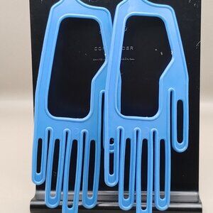 blue plastic glove holders stretchers hangers dryers Set of 2 circa1970s  - 80s